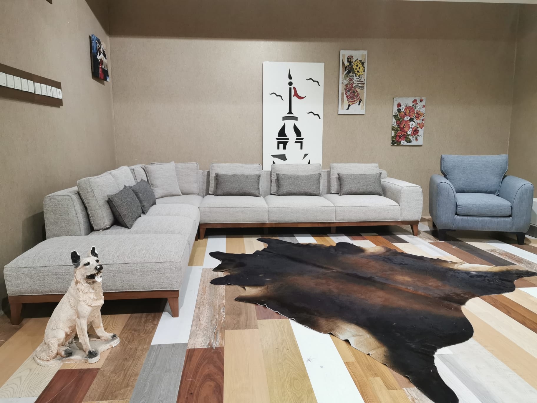 Pera Ahşap Kasa Köşe Koltuk